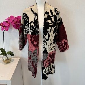 DESIGUAL Carcassone Women’s Open Front Cardigan Kimono Sweater Size Large